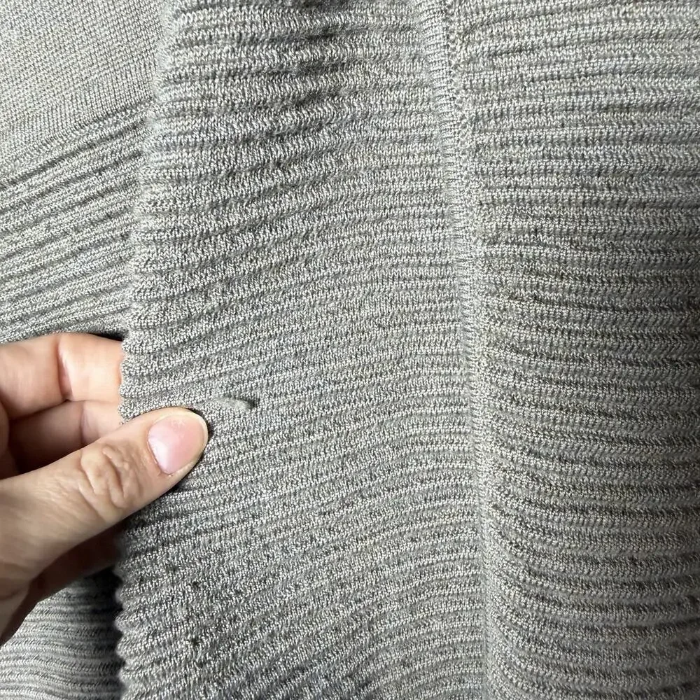 Lululemon Sit In Lotus Wrap II Sweater Cardigan Green Merino Wool Womens Size 10